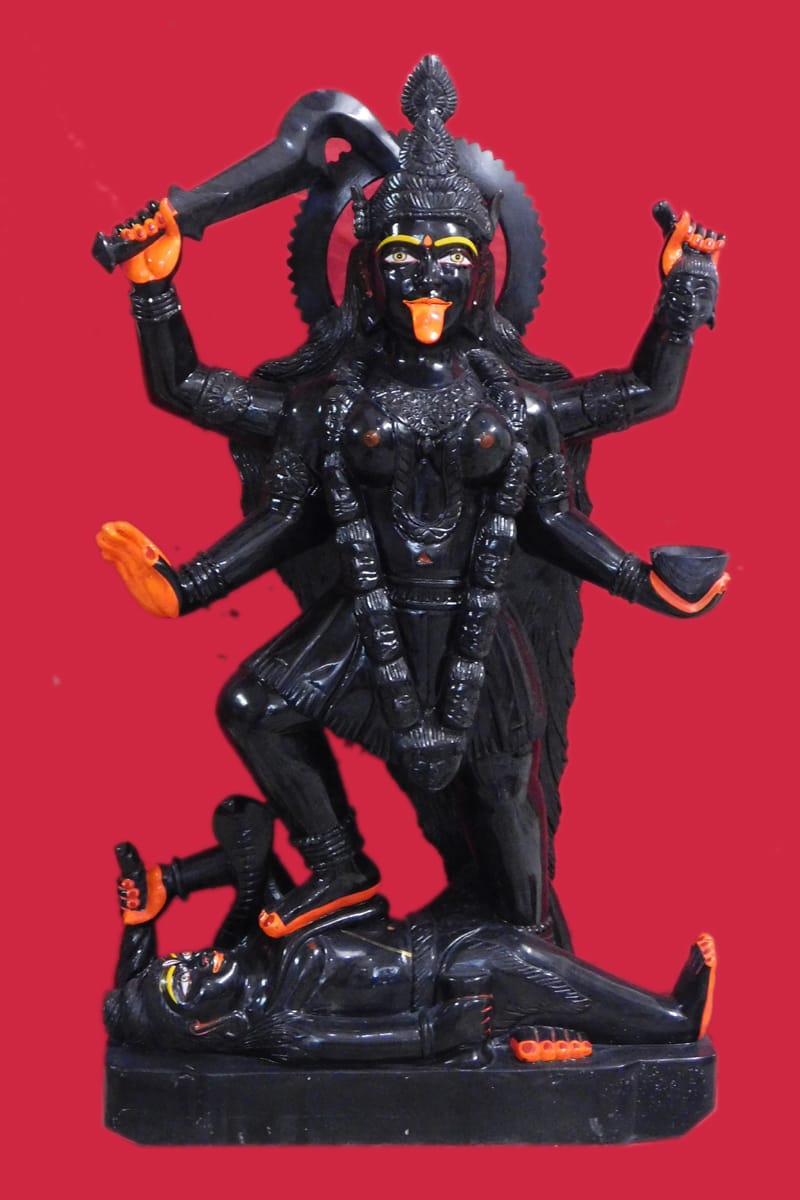 Black Marble Kaali Maa Moorti For Temple