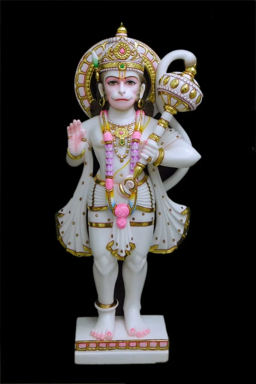 Hanuman Ji Marble Moorti In Ashirwad Position